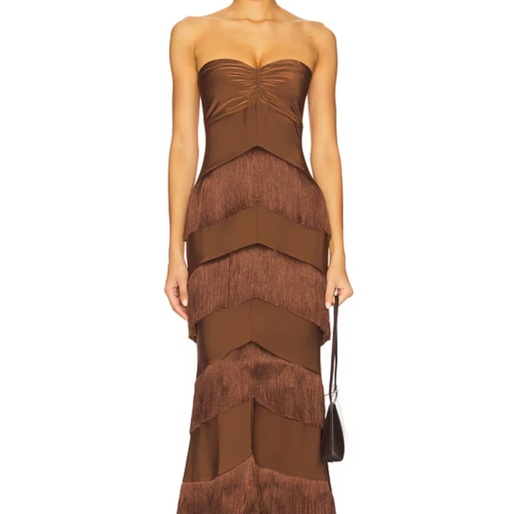 House of Harlow 1960 Brown Strapless Maxi Dress - Picture 1 of 5